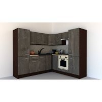 Bucatarie de Colt GENA NEW 11 DR. 210-230, Cu Corp de Cuptor, Wenge / Decor K352
